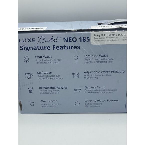 LUXE Bidet Neo 185 Non-Electric Bidet, Dual Wash Modes with/ Knob, White - Picture 4 of 12
